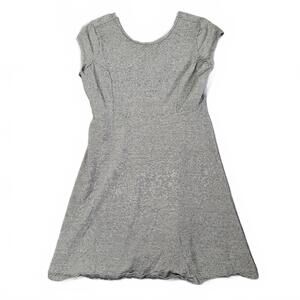 Old Navy Women L Gray Knee Right Above Casual Dress Comfortable Style Fit Flare